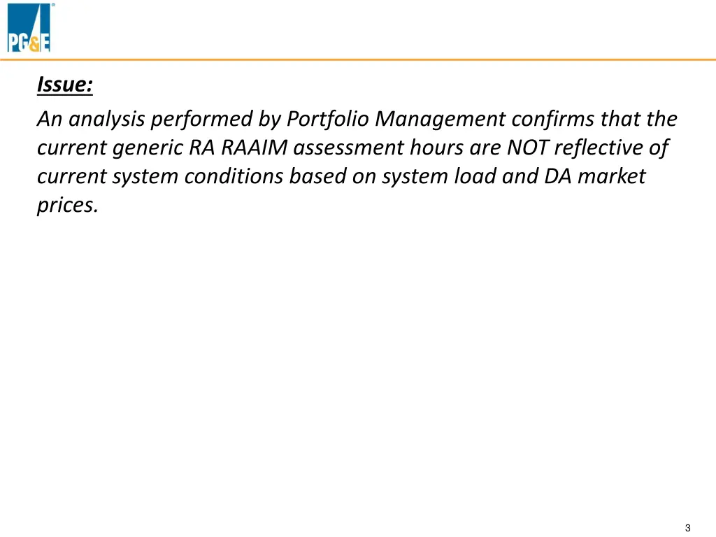 issue an analysis performed by portfolio