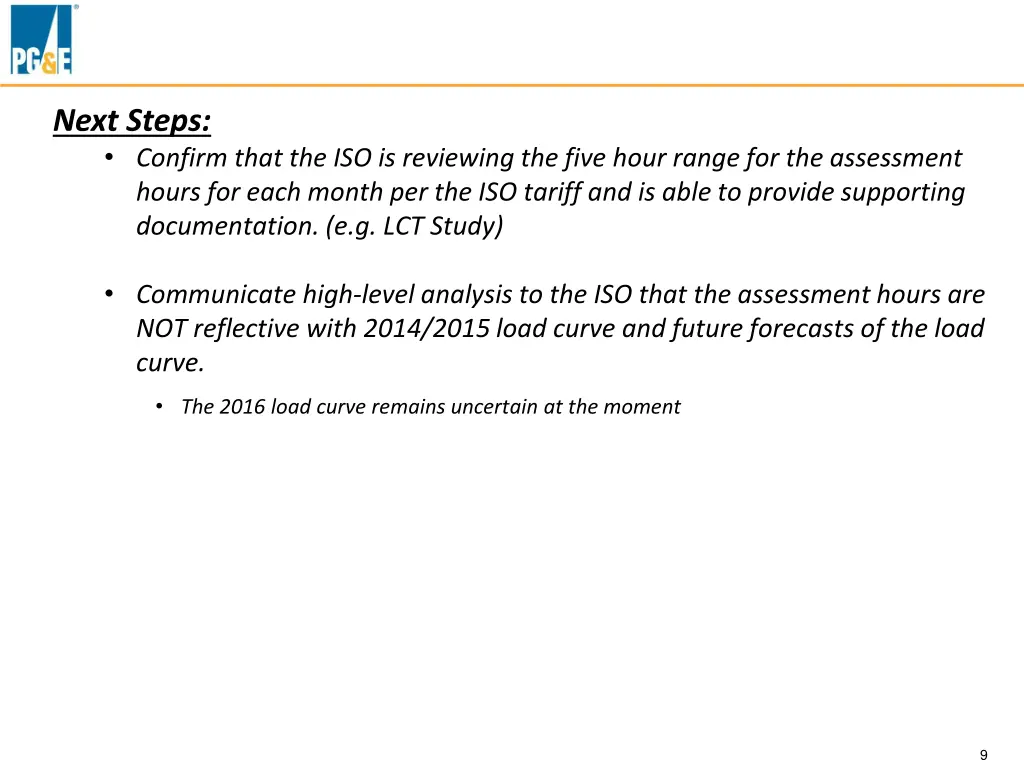 next steps confirm that the iso is reviewing