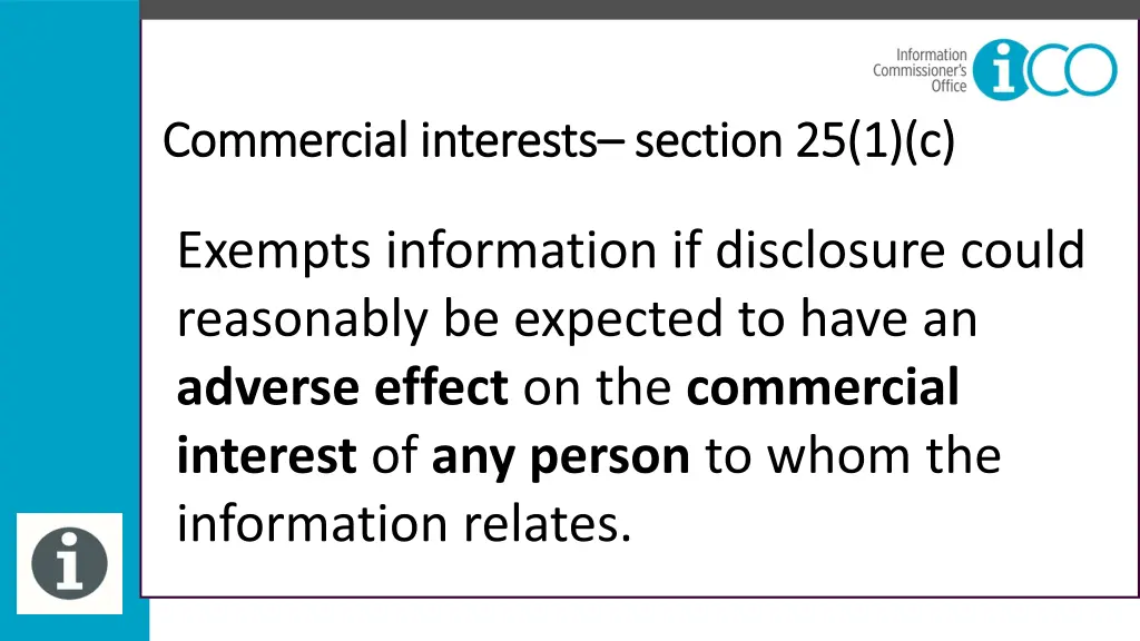 commercial interests commercial interests section