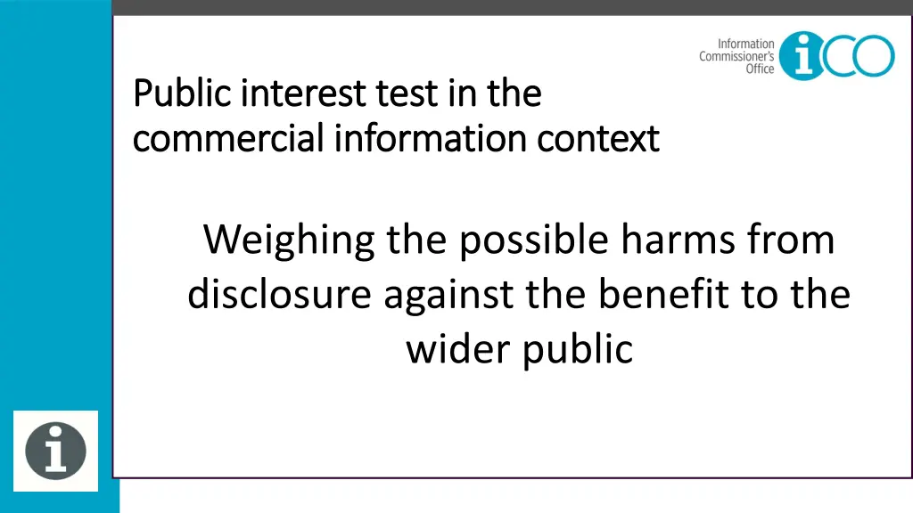 public interest test in the public interest test