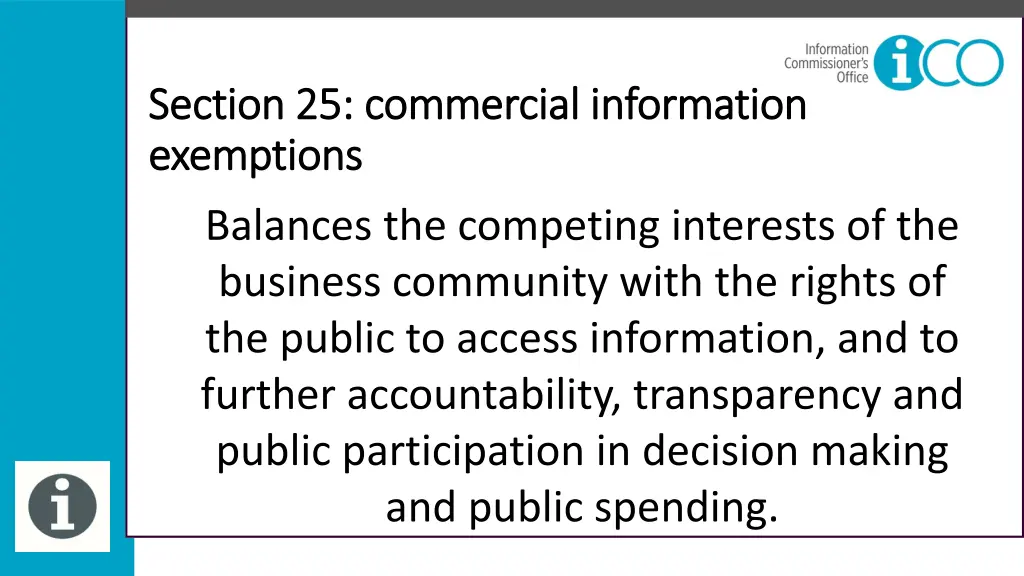 section 25 commercial information section