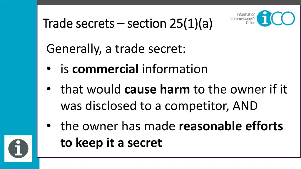 trade secrets trade secrets section