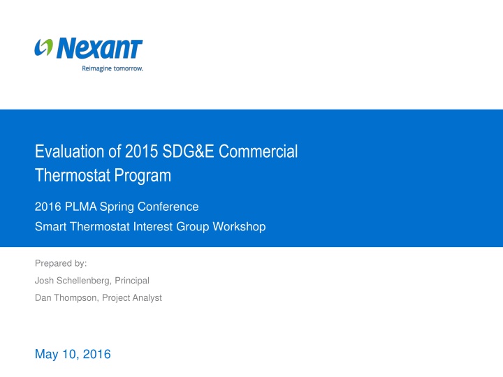 evaluation of 2015 sdg e commercial thermostat