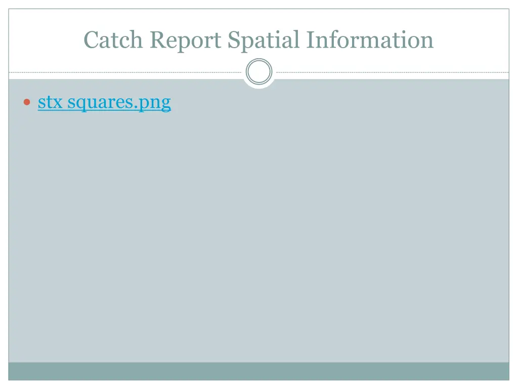 catch report spatial information