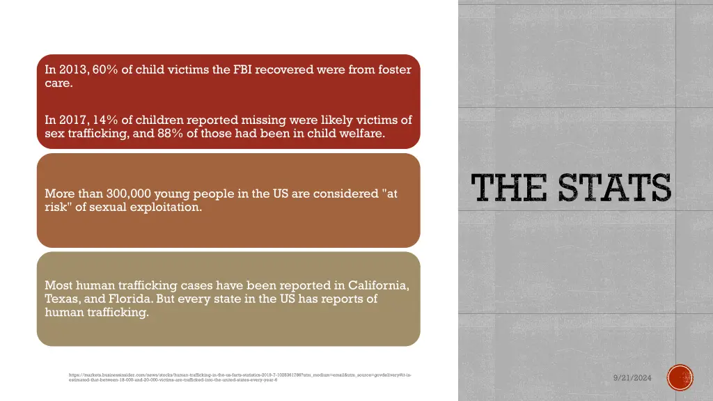 in 2013 60 of child victims the fbi recovered