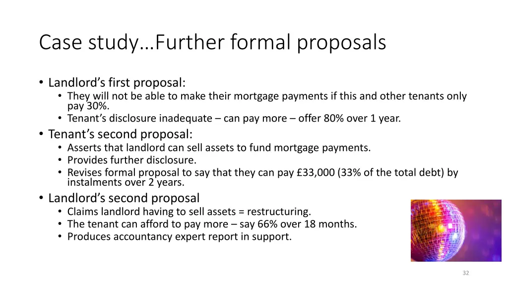 case study further formal proposals