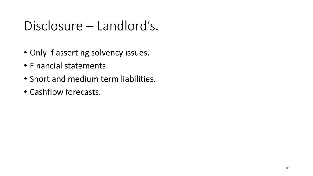 disclosure landlord s