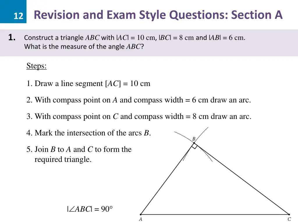 12 revision and exam style questions section a