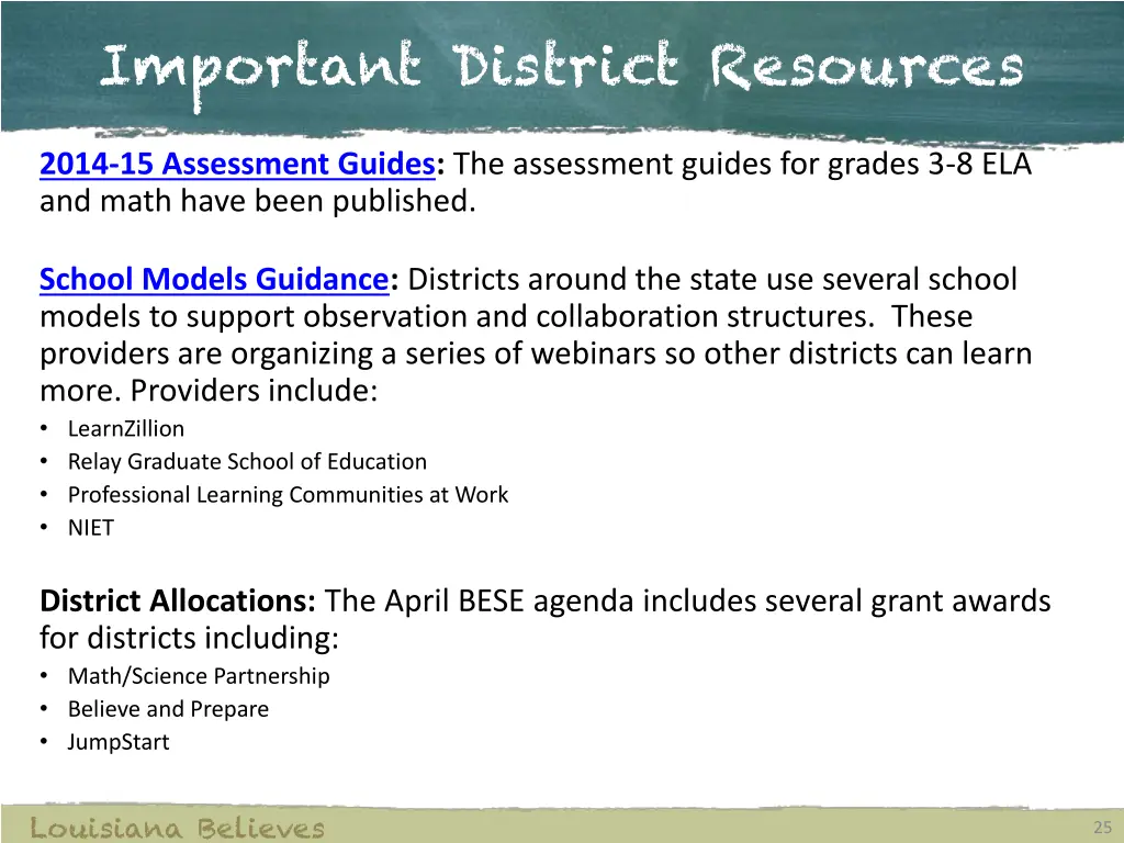 important district resources