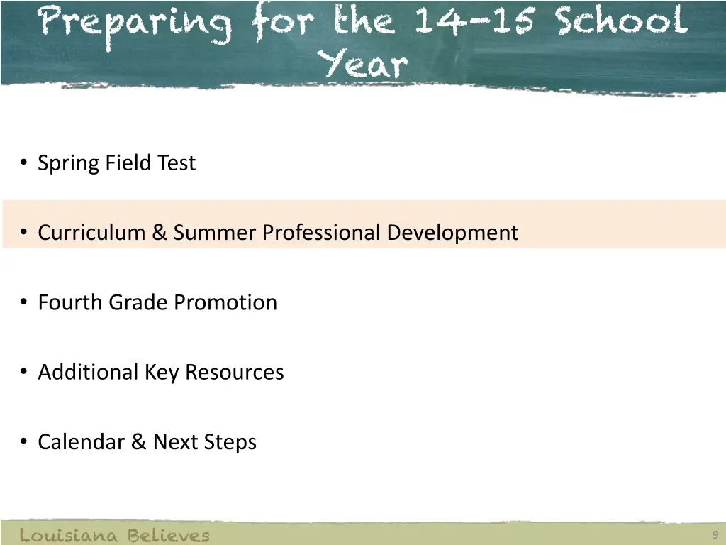 preparing for the 14 15 school year 1