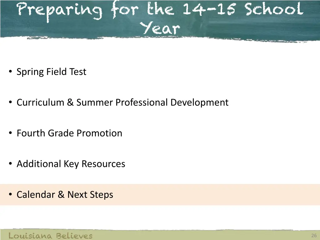 preparing for the 14 15 school year 4