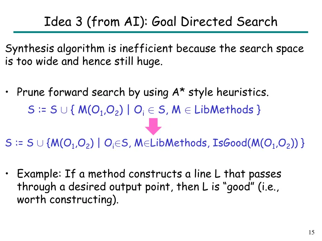 idea 3 from ai goal directed search