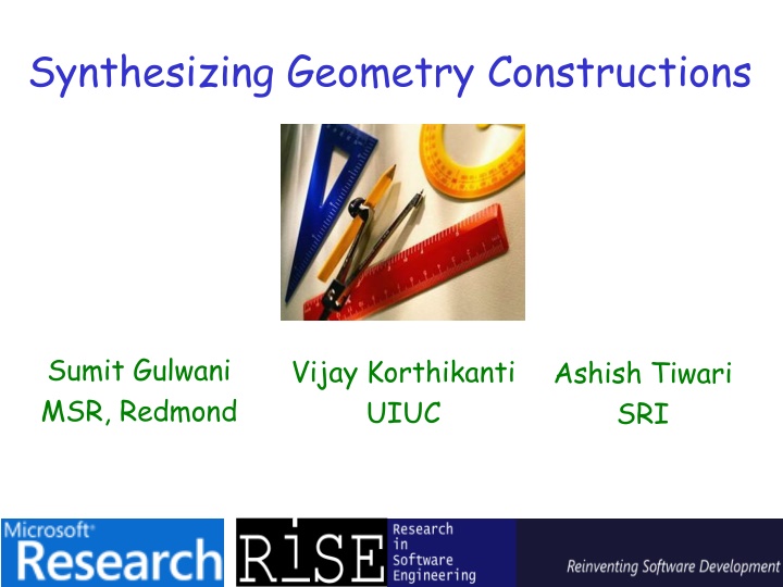 synthesizing geometry constructions