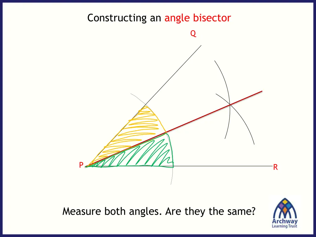 constructing an angle bisector 1