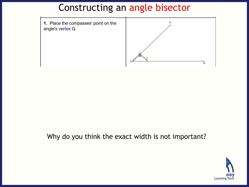 constructing an angle bisector 2