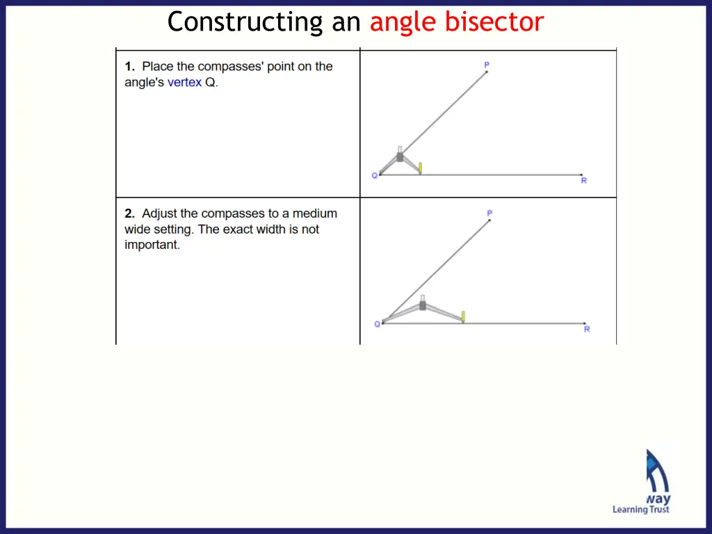 constructing an angle bisector 3