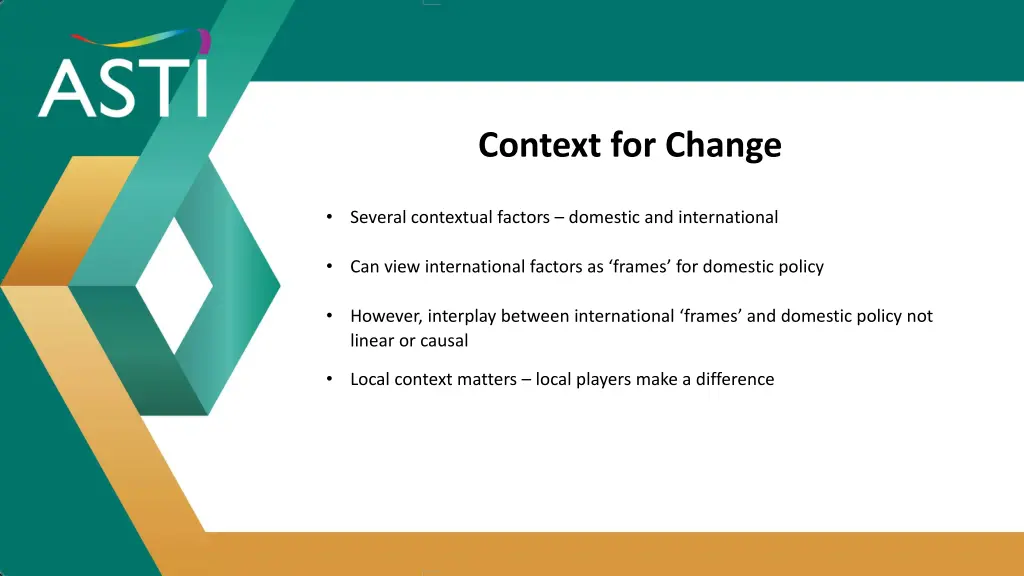 context for change