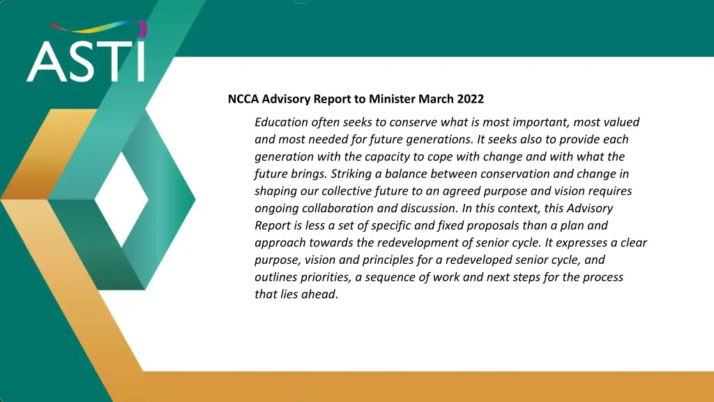 ncca advisory report to minister march 2022