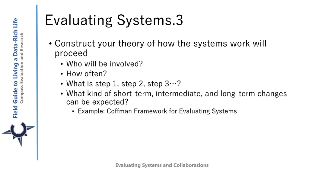 evaluating systems 3