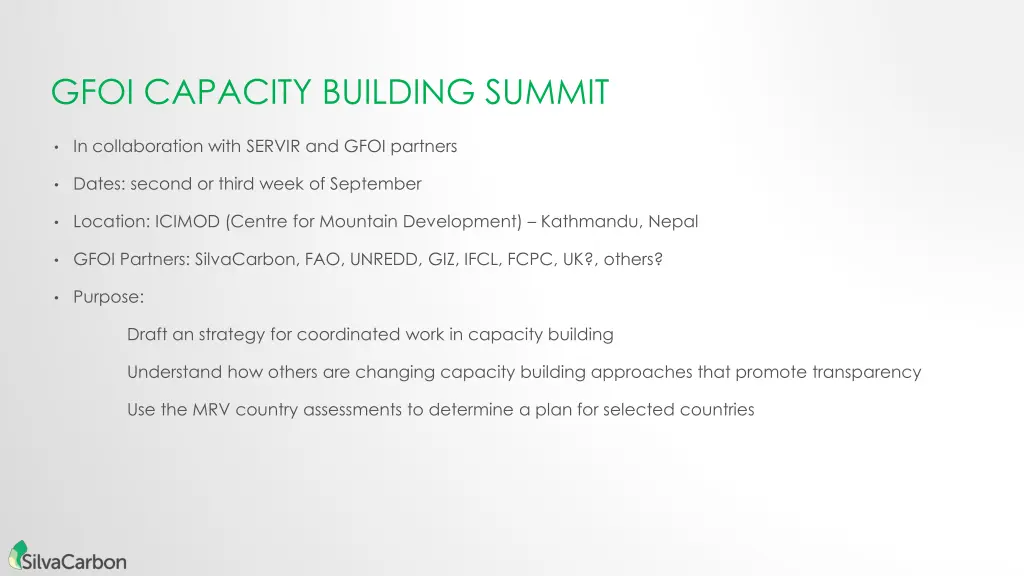 gfoi capacity building summit