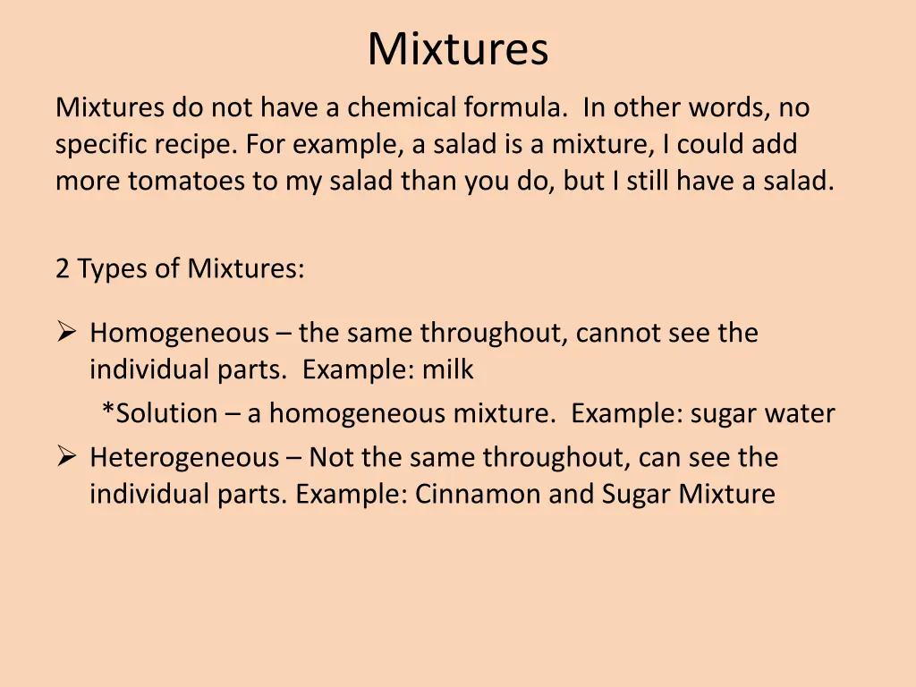 mixtures