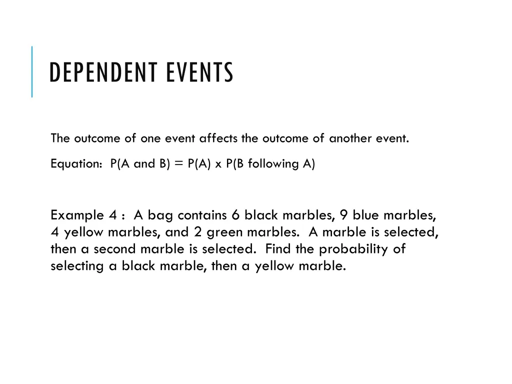 dependent events