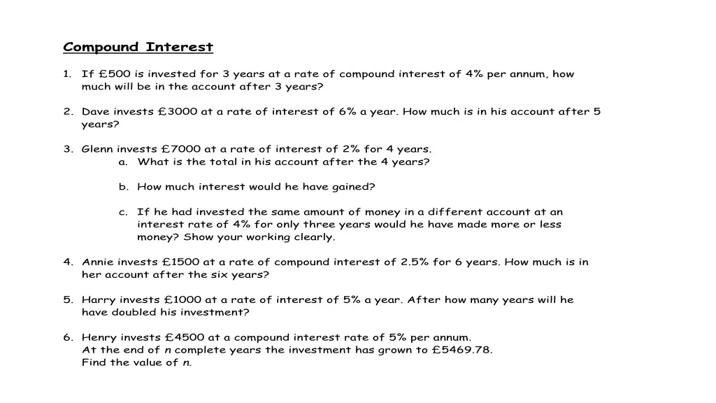 compound interest 1 if 500 is invested