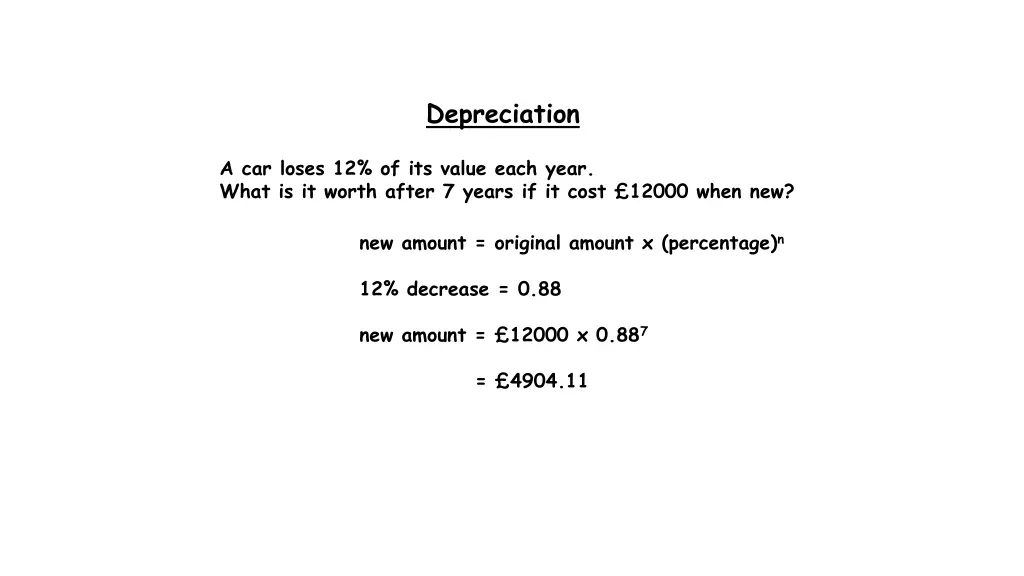 depreciation