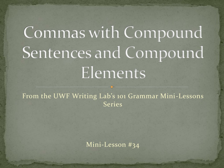 commas with compound sentences and compound