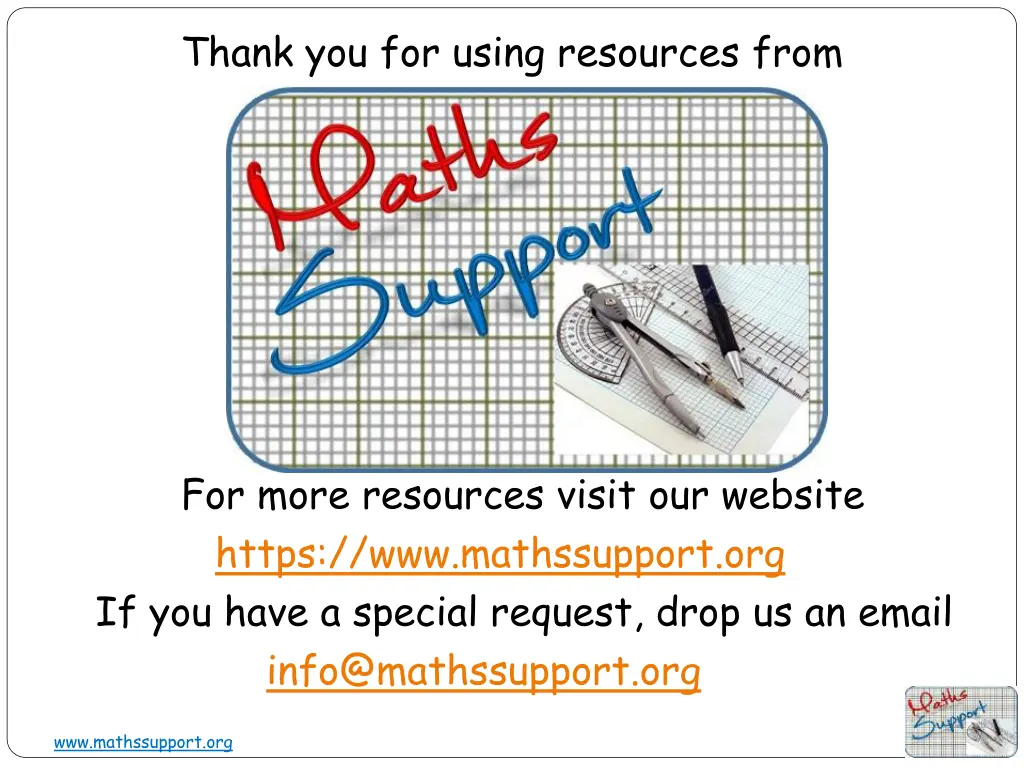 thank you for using resources from