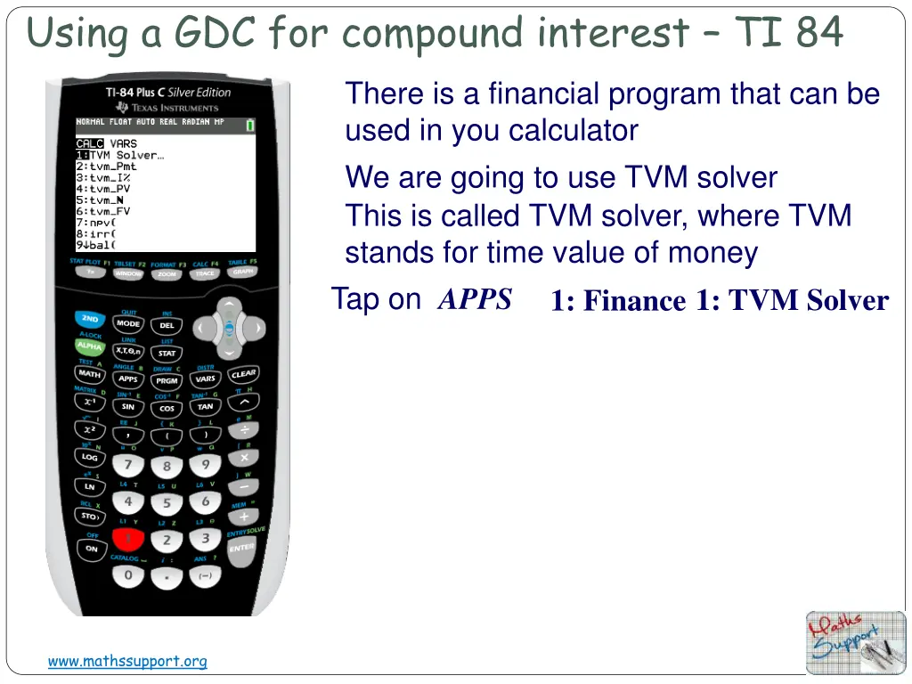 using a gdc for compound interest ti 84 1