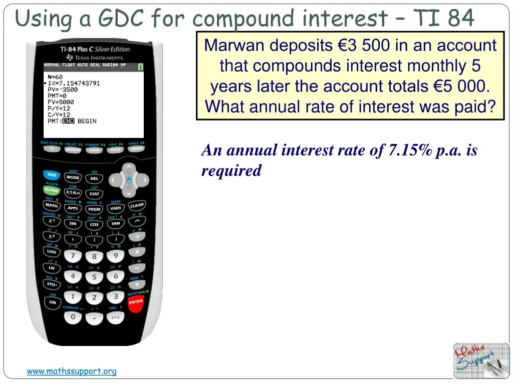 using a gdc for compound interest ti 84 10