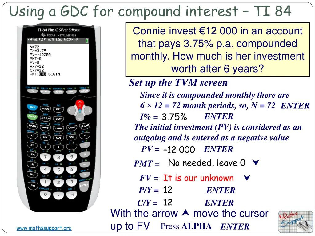 using a gdc for compound interest ti 84 3