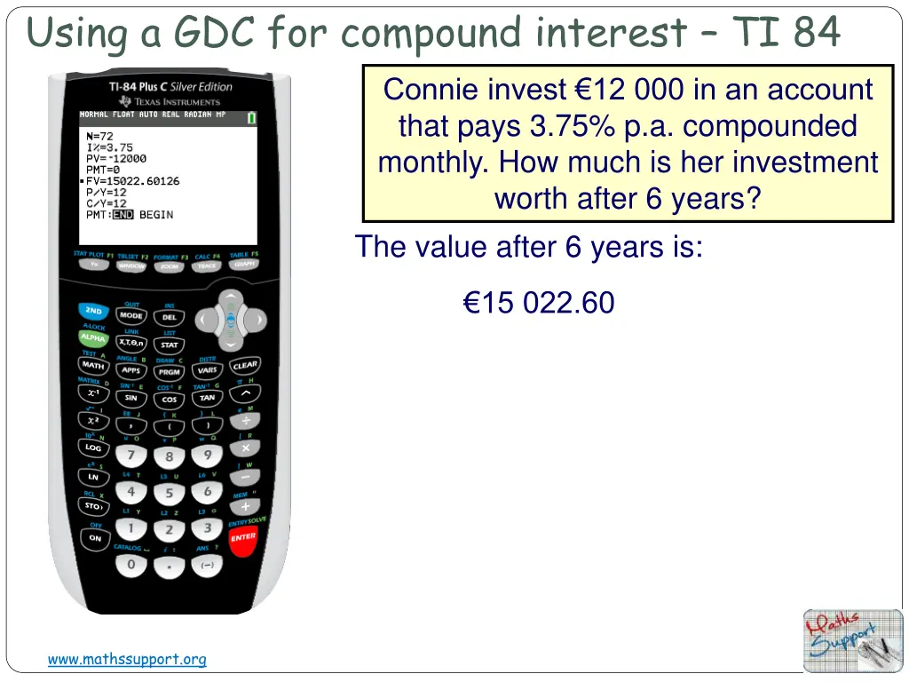 using a gdc for compound interest ti 84 4