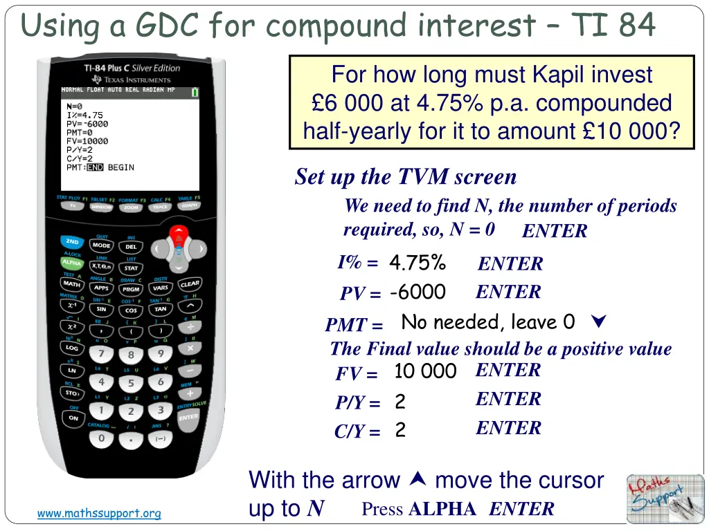 using a gdc for compound interest ti 84 7