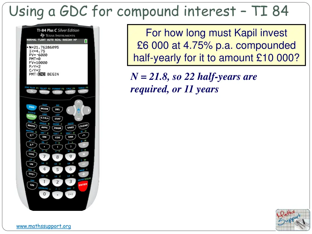 using a gdc for compound interest ti 84 8