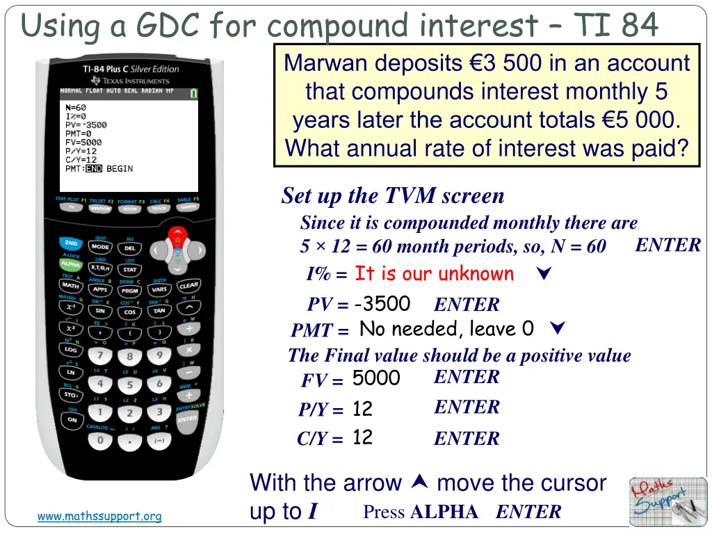 using a gdc for compound interest ti 84 9