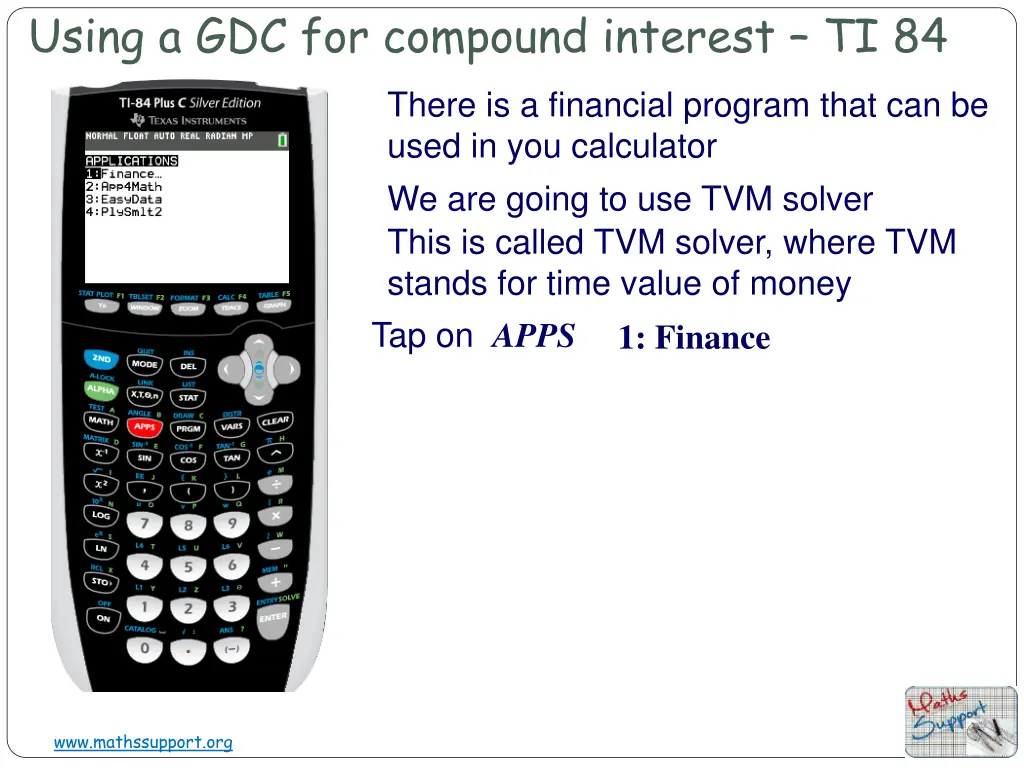 using a gdc for compound interest ti 84