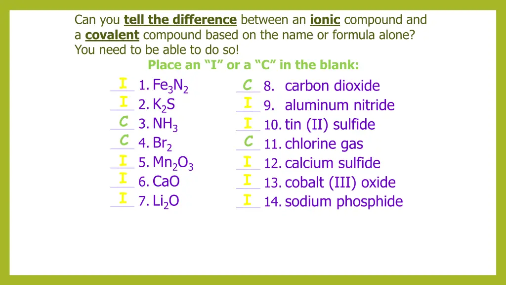 can you tell the difference between an ionic