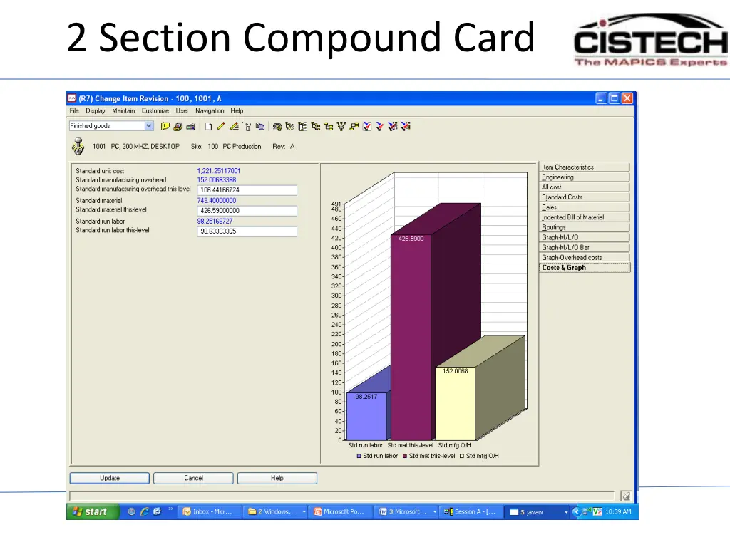 2 section compound card