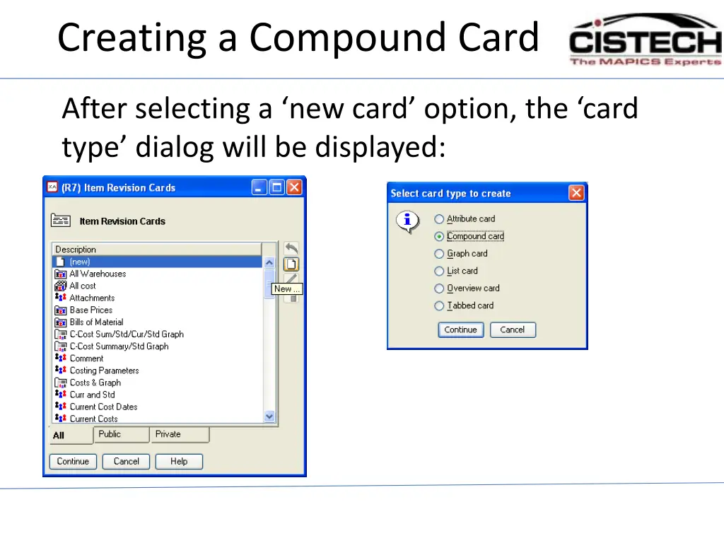 creating a compound card 1