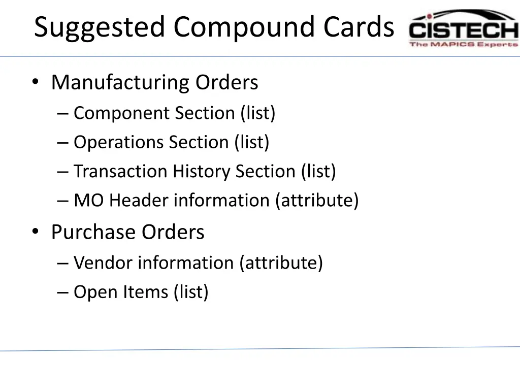 suggested compound cards