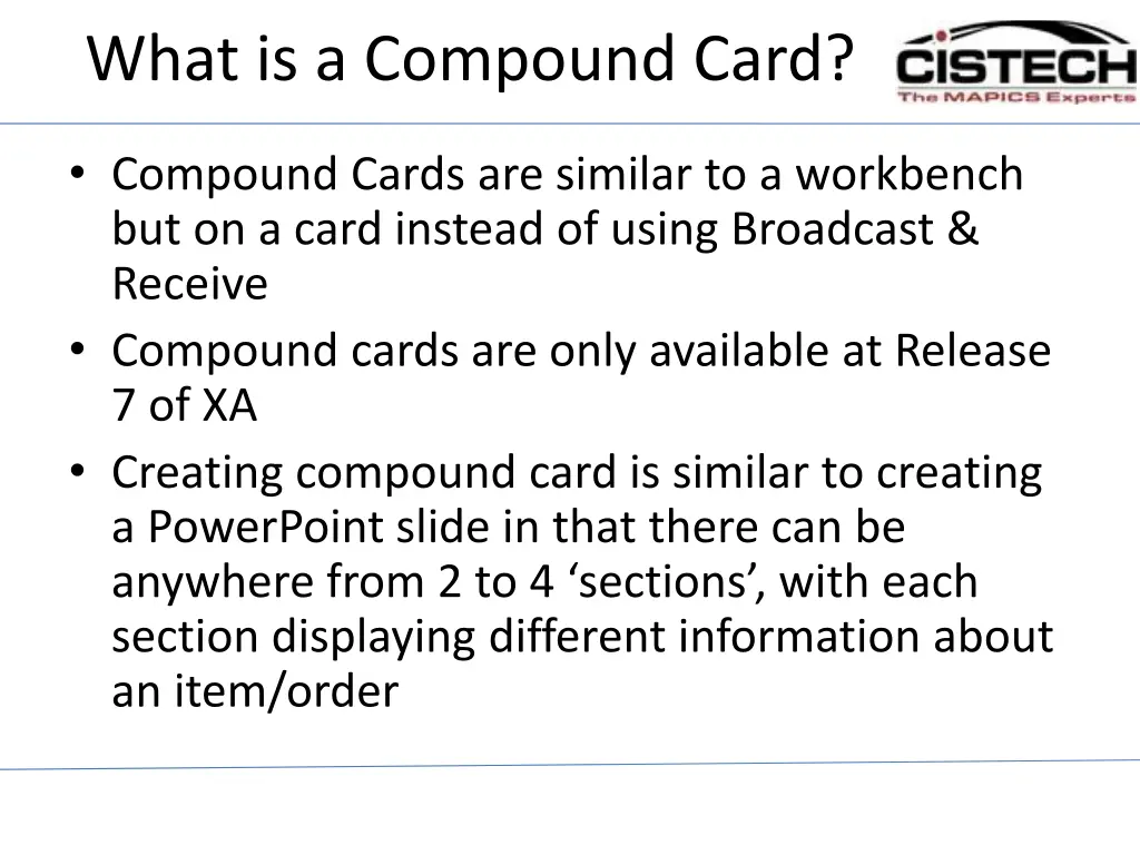 what is a compound card