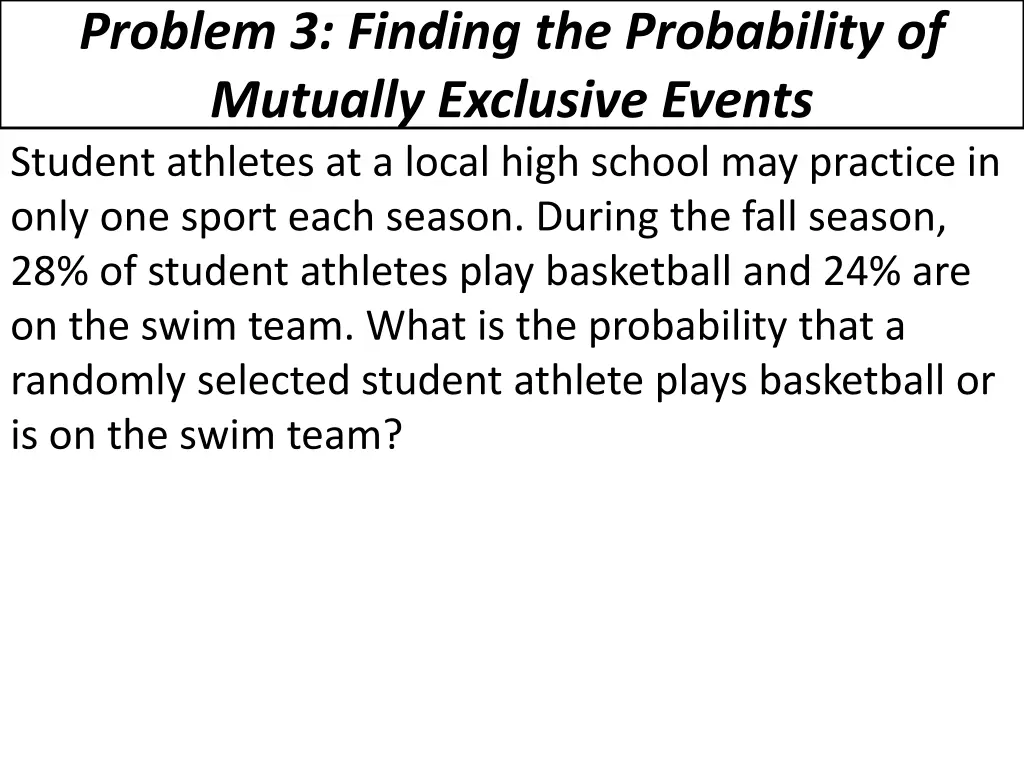 problem 3 finding the probability of mutually