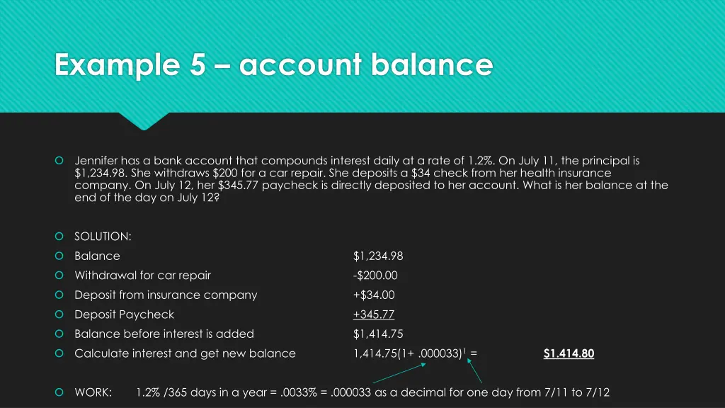 example 5 account balance