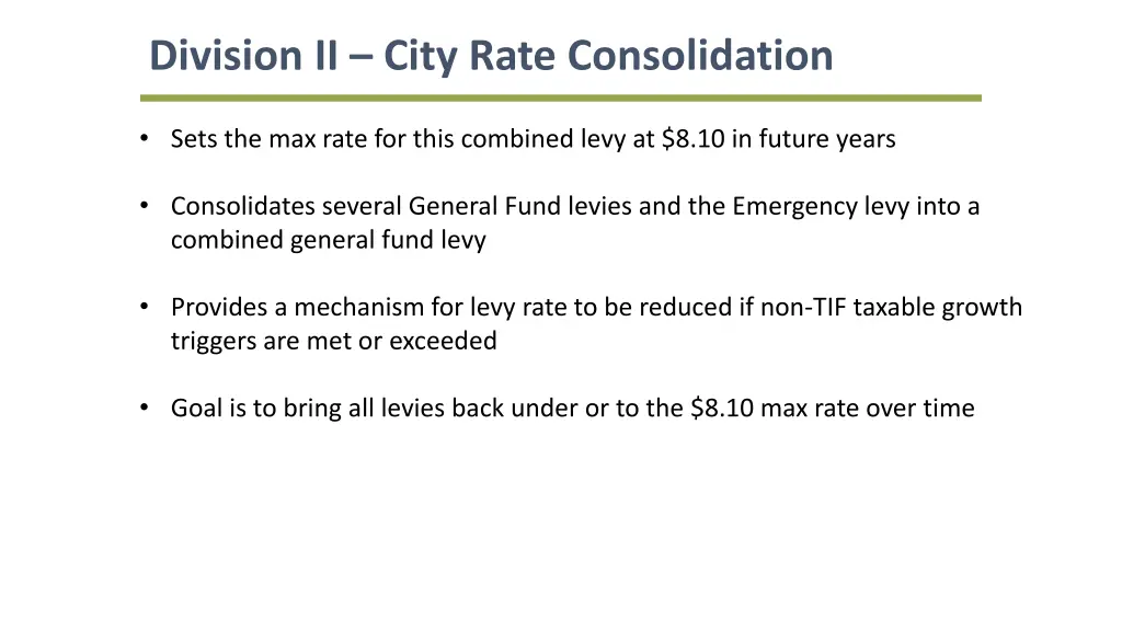 division ii city rate consolidation