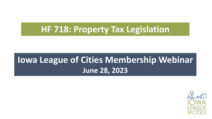 hf 718 property tax legislation