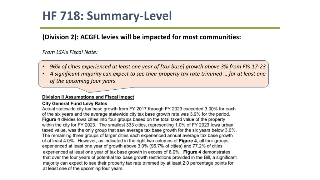 hf 718 summary level 1