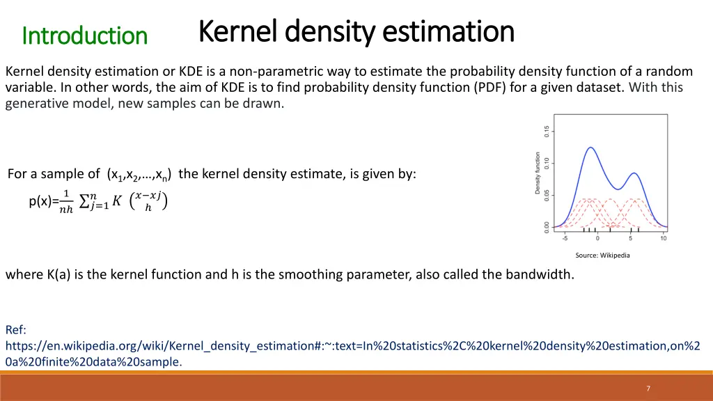 kernel density estimation kernel density