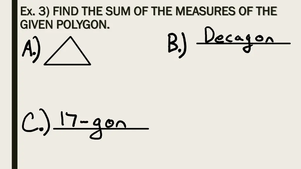 ex 3 find the sum of the measures